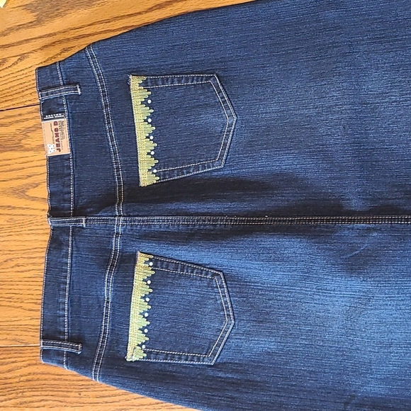 Jeans D Embellished Long Denim Skirt - Size 9 - Picture 7 of 10